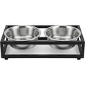 Zavn Double Pet Bowls Black Stand 24 oz Set