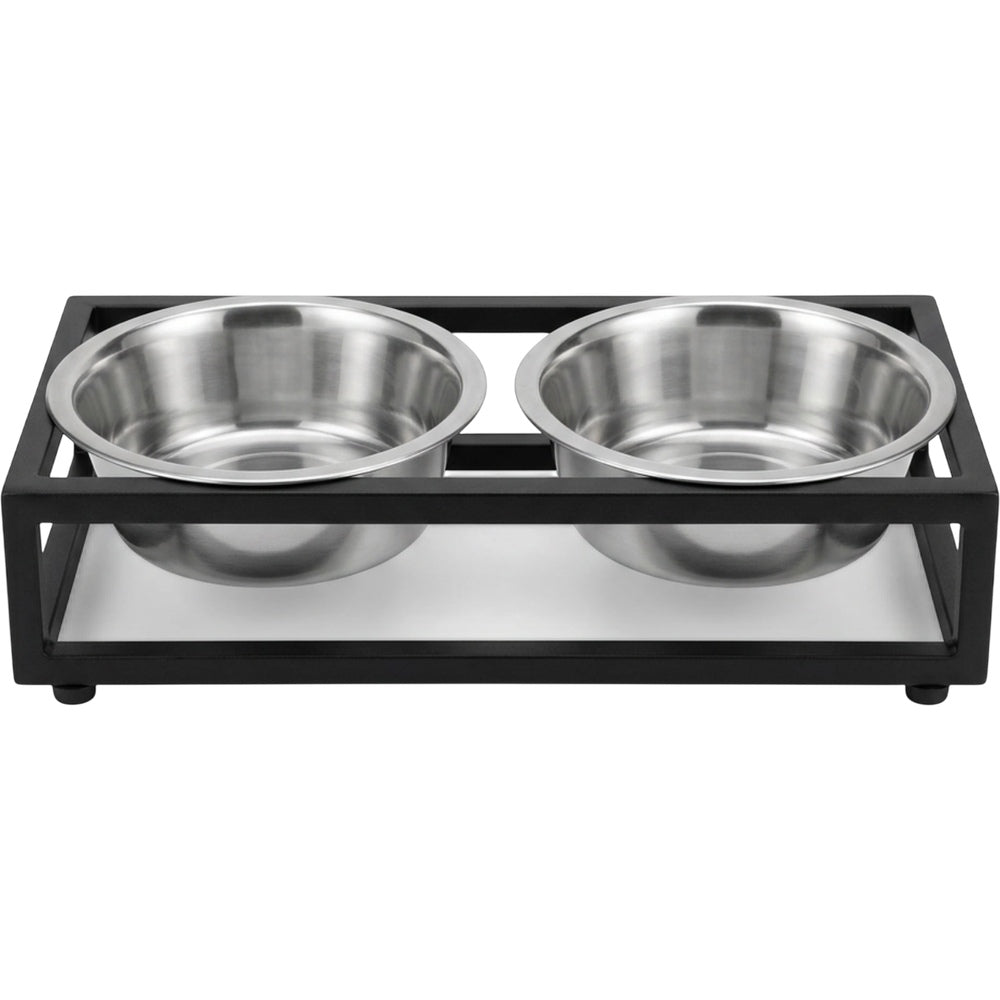 Zavn Double Pet Bowls Black Stand 24 oz Set