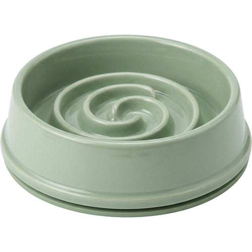 Zavn Meadowpath Ceramic Slow Feeder Pet Bowl Sage 24 oz - Product view