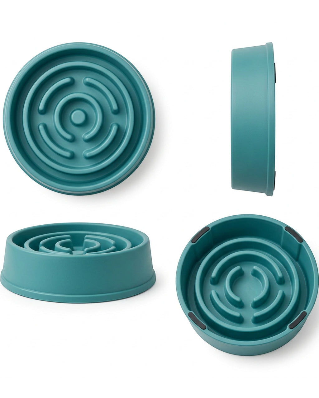 Zavn Slow Feeder Dog Bowl Teal 3 Cup Maze