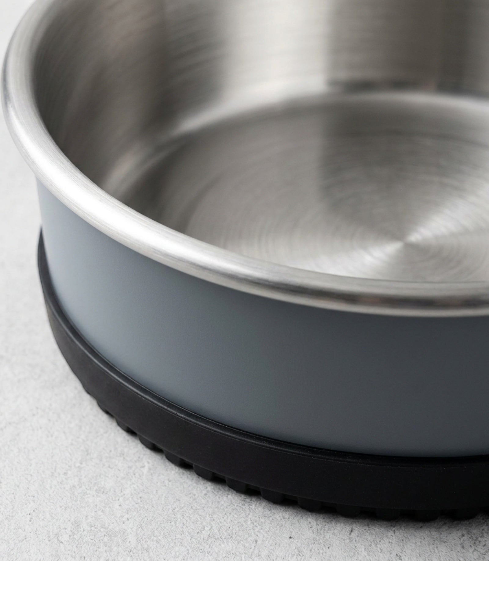 Zavn Stainless Steel Pet Bowl Slate 32 oz with Rubber Base