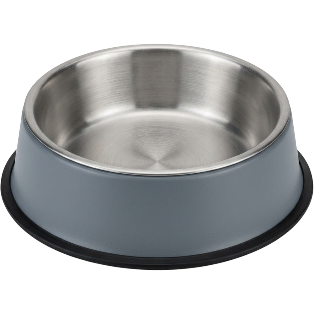 Zavn Stainless Steel Pet Bowl Slate 32 oz with Rubber Base