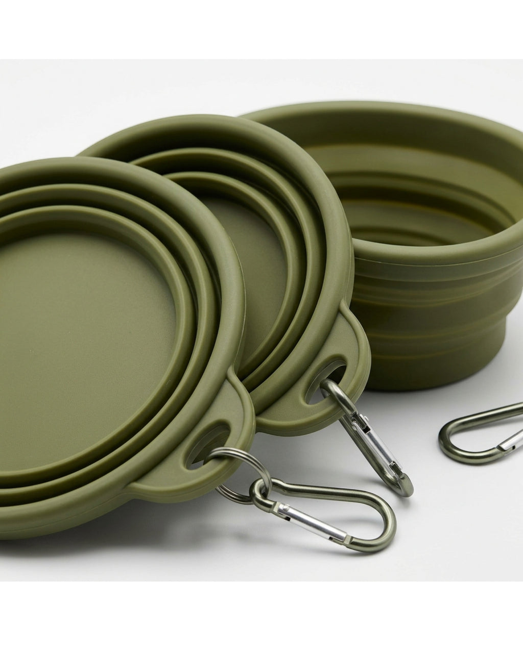 Zavn Travel Pet Bowl Olive Collapsible 20 oz 2 Pack