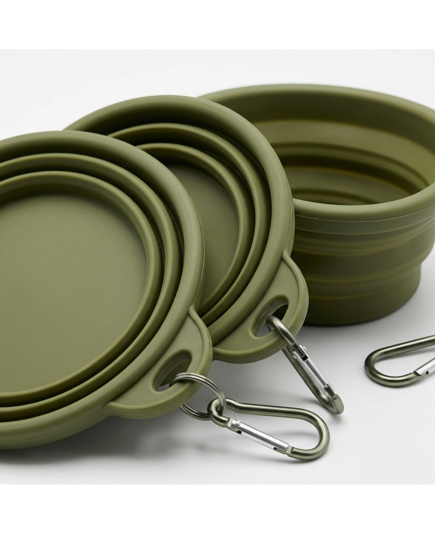 Zavn Travel Pet Bowl Olive Collapsible 20 oz 2 Pack